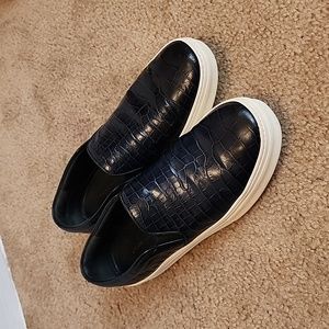 Celine Croc Embossed Slip On Sneakers